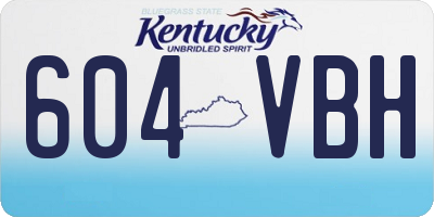 KY license plate 604VBH