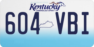 KY license plate 604VBI