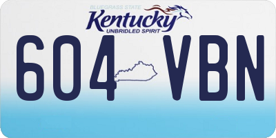KY license plate 604VBN