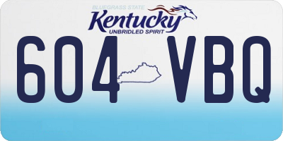 KY license plate 604VBQ