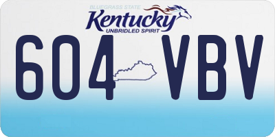 KY license plate 604VBV