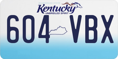 KY license plate 604VBX