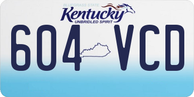 KY license plate 604VCD