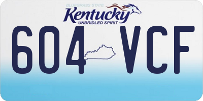 KY license plate 604VCF