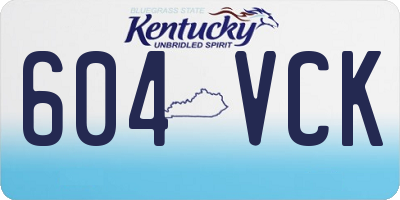 KY license plate 604VCK