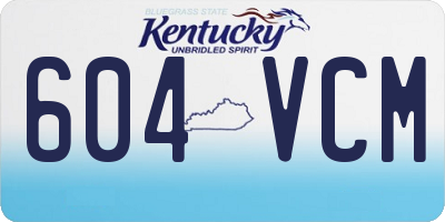 KY license plate 604VCM