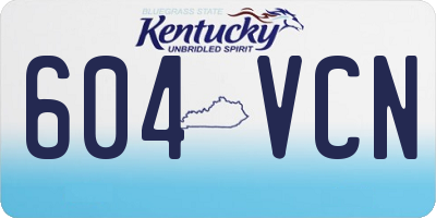 KY license plate 604VCN