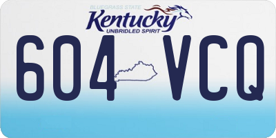 KY license plate 604VCQ