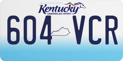 KY license plate 604VCR