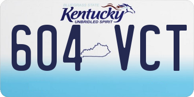KY license plate 604VCT