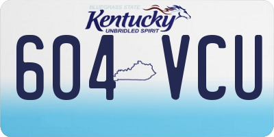KY license plate 604VCU