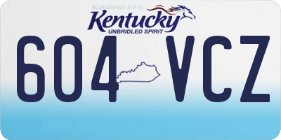 KY license plate 604VCZ