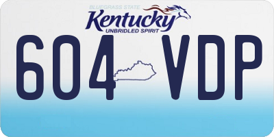 KY license plate 604VDP