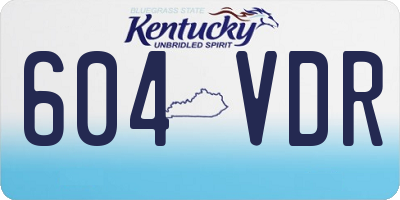 KY license plate 604VDR