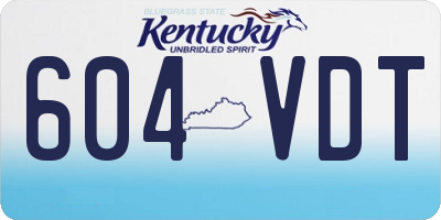 KY license plate 604VDT