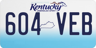KY license plate 604VEB