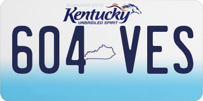 KY license plate 604VES