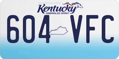 KY license plate 604VFC