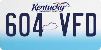 KY license plate 604VFD