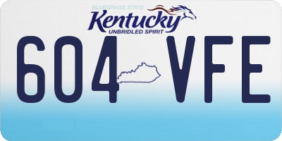 KY license plate 604VFE