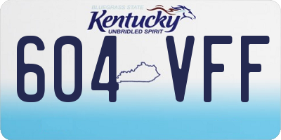 KY license plate 604VFF