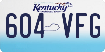 KY license plate 604VFG