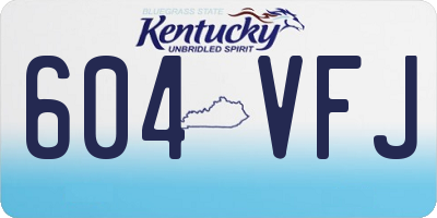 KY license plate 604VFJ