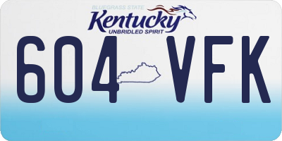 KY license plate 604VFK
