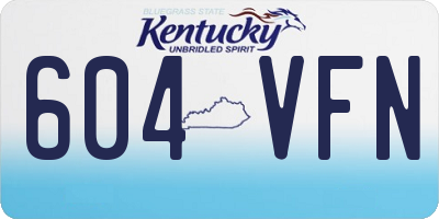 KY license plate 604VFN