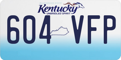 KY license plate 604VFP