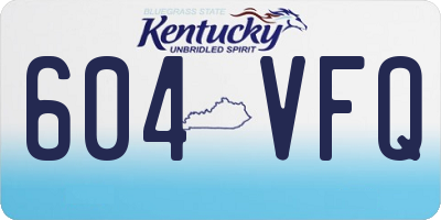 KY license plate 604VFQ