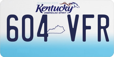 KY license plate 604VFR