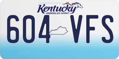 KY license plate 604VFS