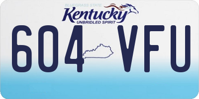 KY license plate 604VFU