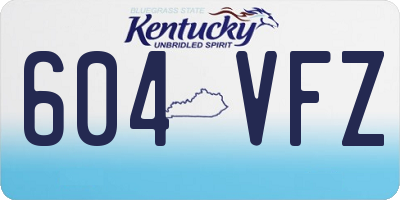 KY license plate 604VFZ