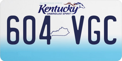 KY license plate 604VGC