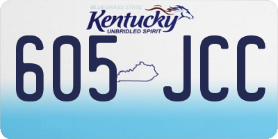 KY license plate 605JCC