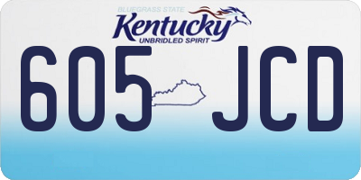 KY license plate 605JCD