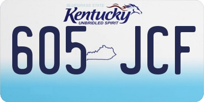 KY license plate 605JCF