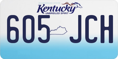 KY license plate 605JCH