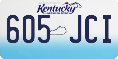 KY license plate 605JCI