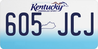 KY license plate 605JCJ