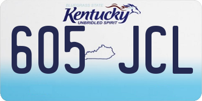 KY license plate 605JCL