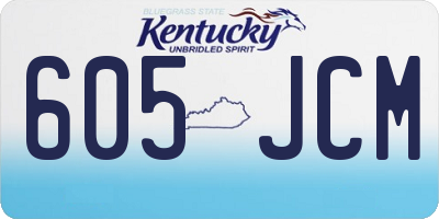 KY license plate 605JCM