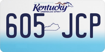 KY license plate 605JCP