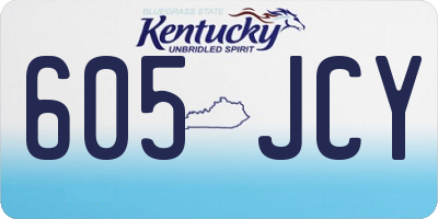 KY license plate 605JCY