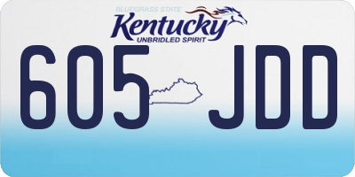 KY license plate 605JDD