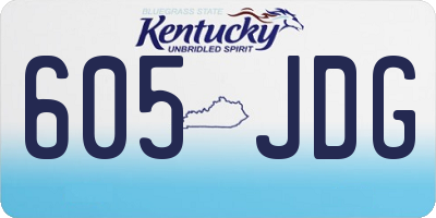 KY license plate 605JDG