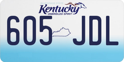KY license plate 605JDL