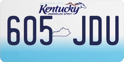 KY license plate 605JDU